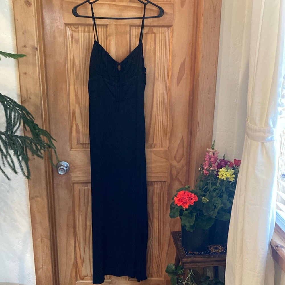 Stillwater Corset Slip Maxi Dress Black | Size M | NWT ($241)